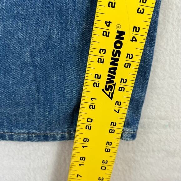 GAP Jeans Women Plus 16 33R High Rise Wide Leg Dark Wash Fade Contemporary - Picture 10 of 10